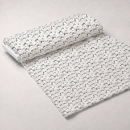 Monochrome Meows Pattern 2 Minky Fabric