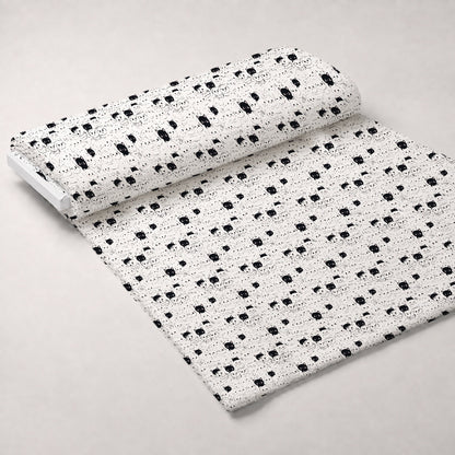 Monochrome Meows Pattern 6 Minky Fabric