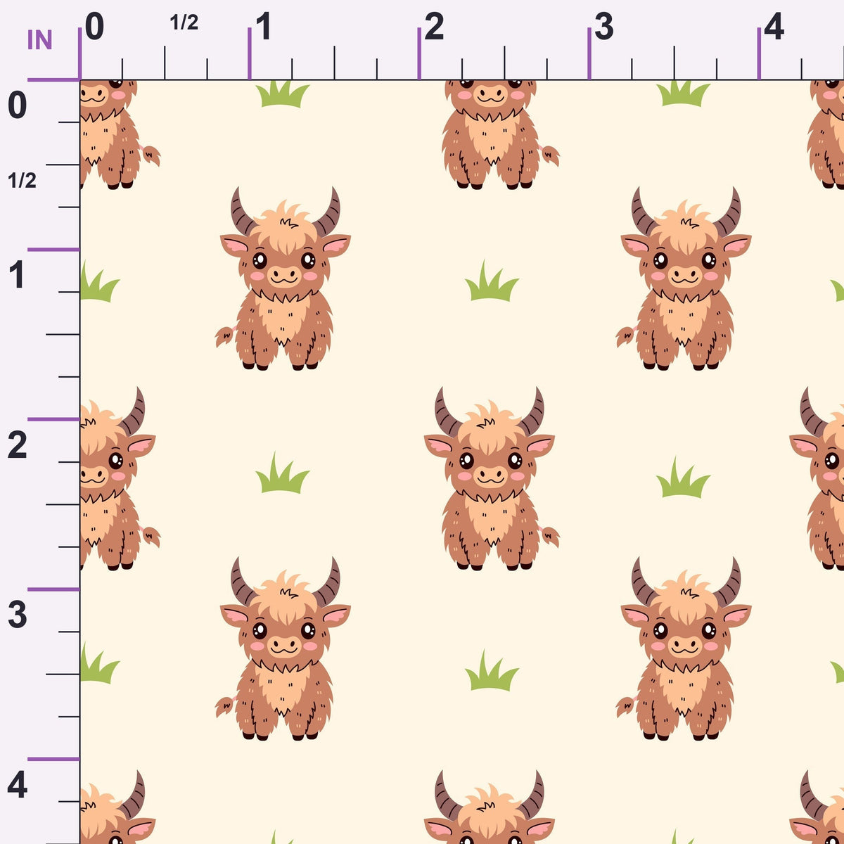 Moo Meadow Pattern 1 Minky Fabric