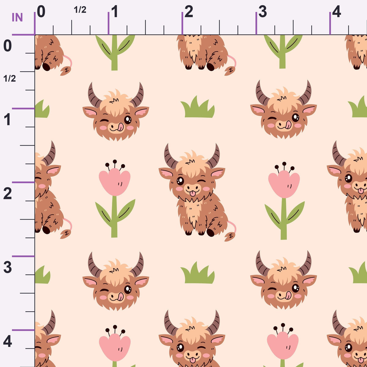 Moo Meadow Pattern 10 Minky Fabric