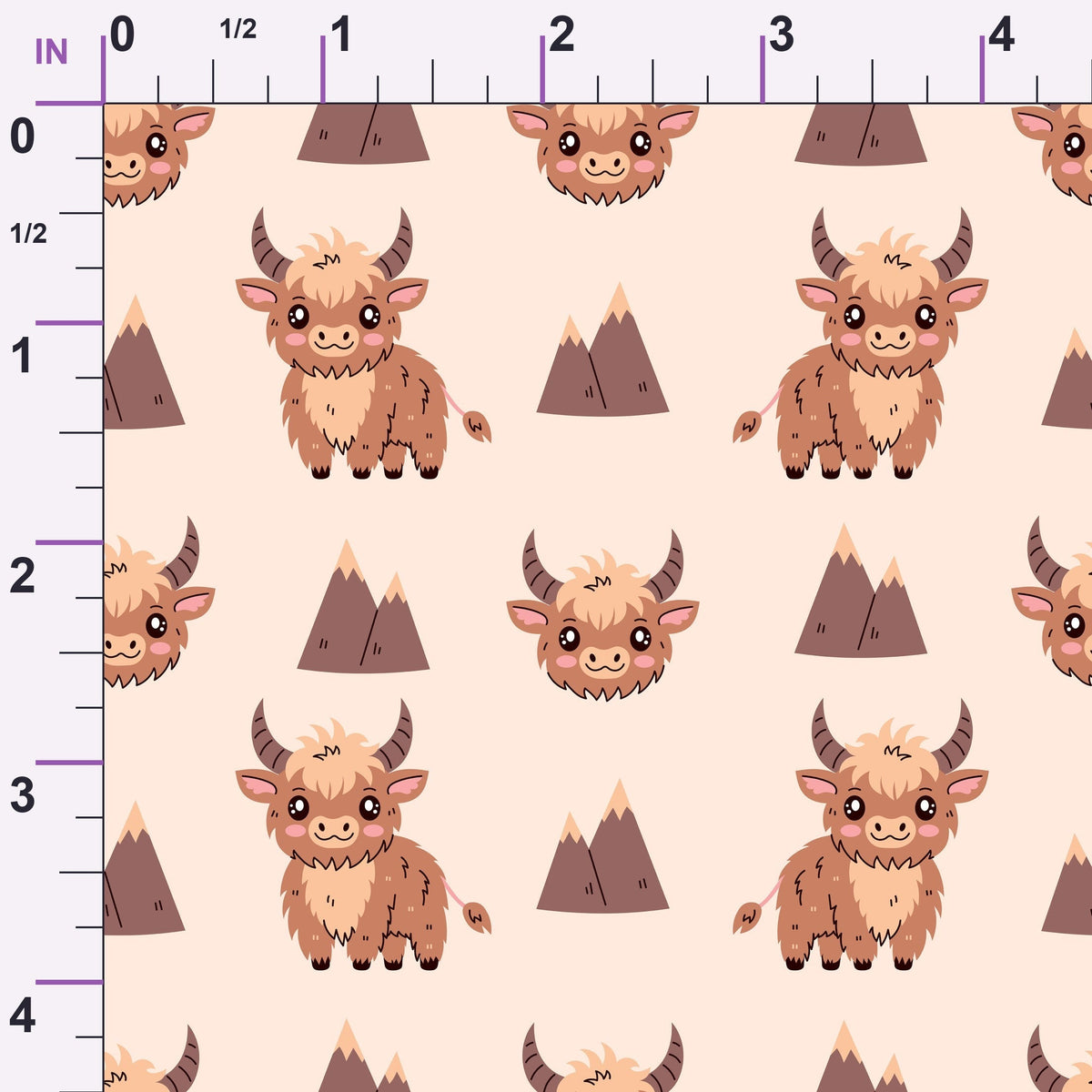 Moo Meadow Pattern 2 Minky Fabric