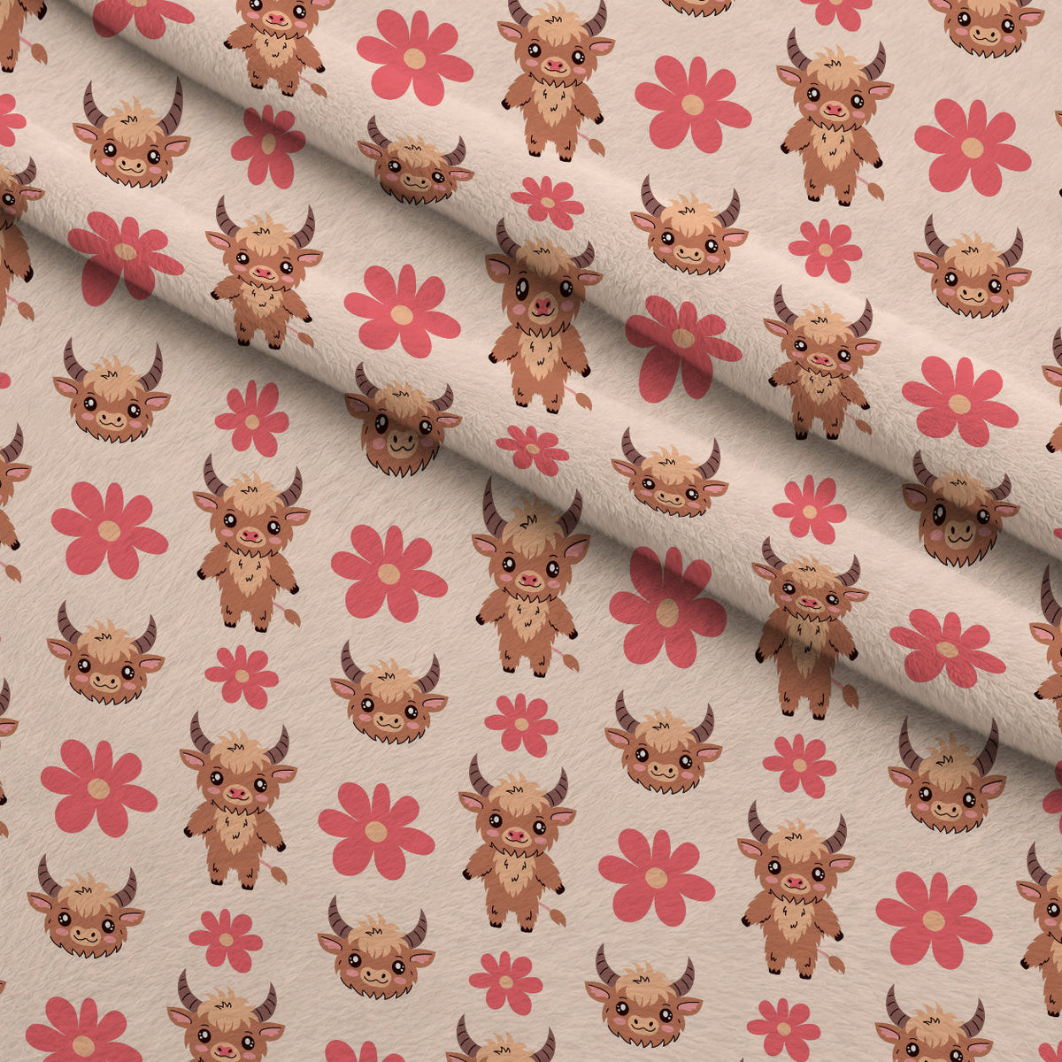 Moo Meadow Pattern 4 Minky Fabric