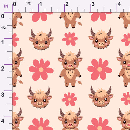 Moo Meadow Pattern 4 Minky Fabric