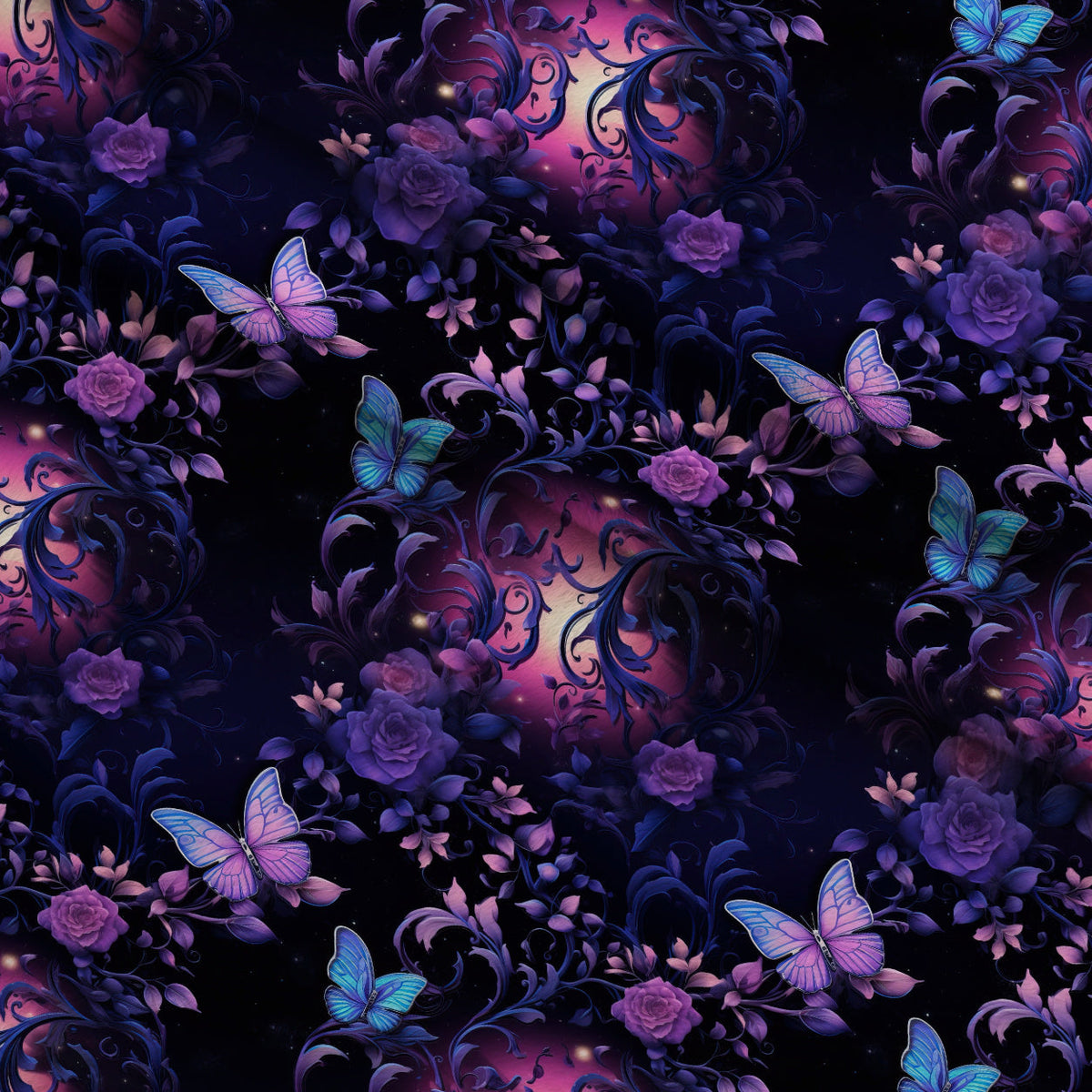 Moonlit Blooms Pattern 10 Minky Fabric