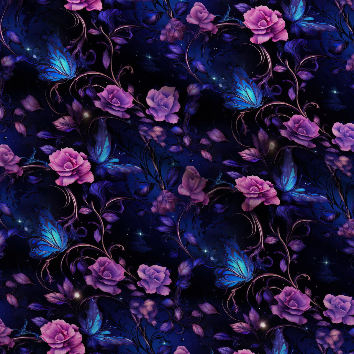 Moonlit Blooms Pattern 2 Minky Fabric