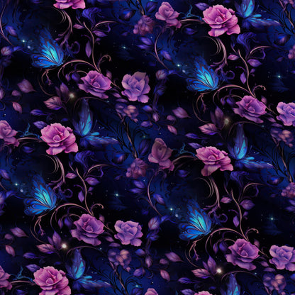 Moonlit Blooms Pattern 2 Minky Fabric