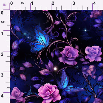 Moonlit Blooms Pattern 2 Minky Fabric