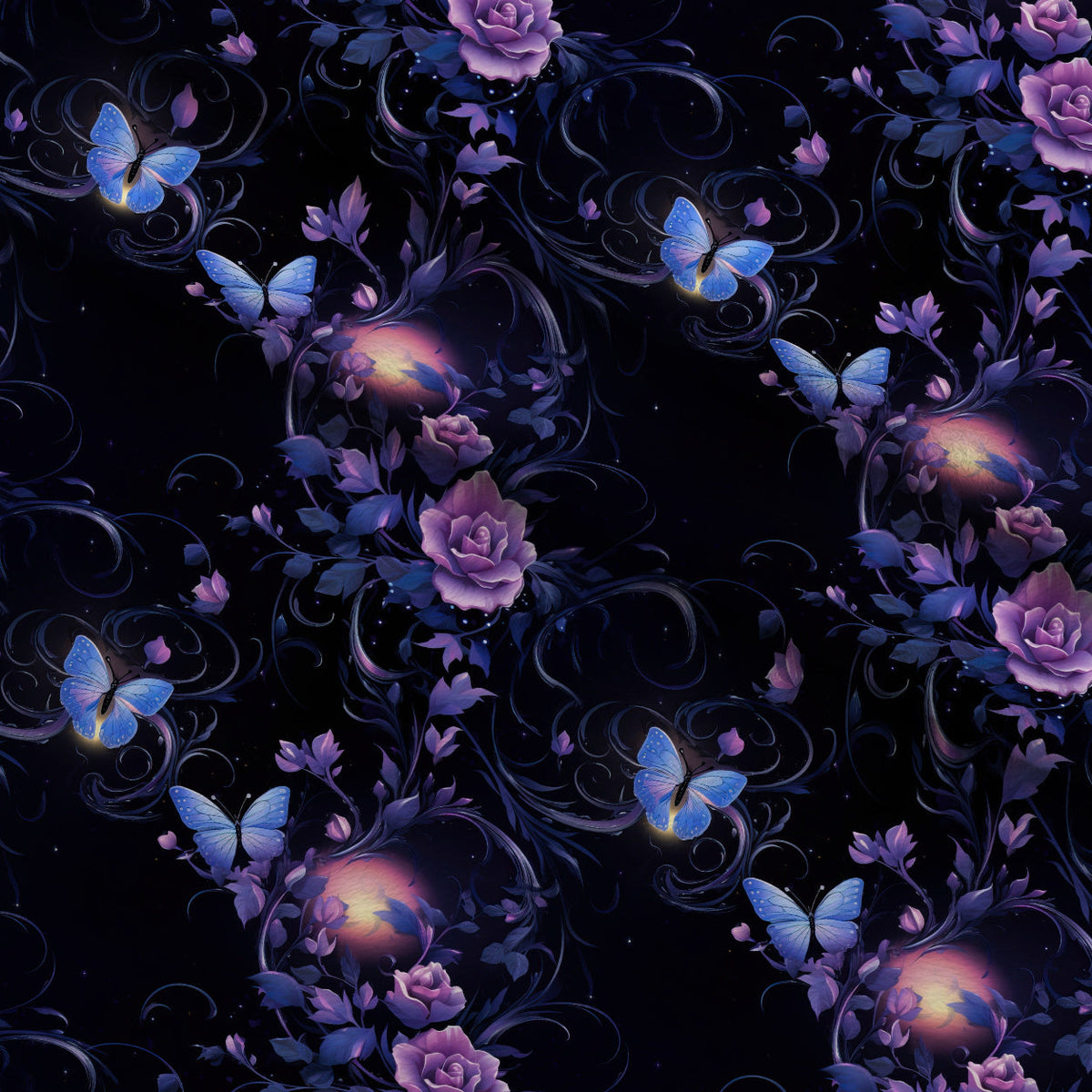 Moonlit Blooms Pattern 5 Minky Fabric