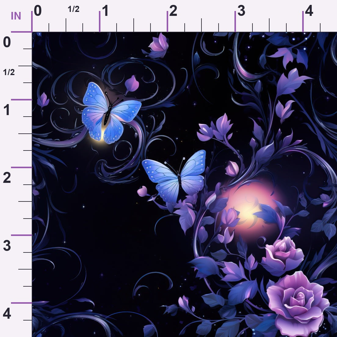 Moonlit Blooms Pattern 5 Minky Fabric