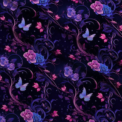 Moonlit Blooms Pattern 6 Minky Fabric