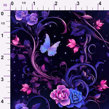 Moonlit Blooms Pattern 6 Minky Fabric