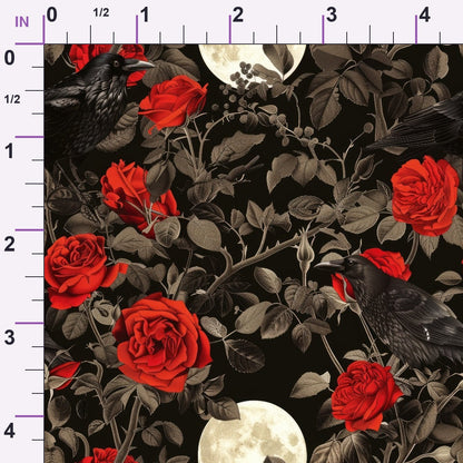Moonlit Raven Garden Pattern 12 Minky Fabric