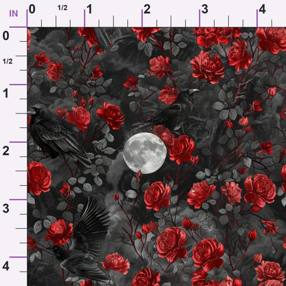 Moonlit Raven Garden Pattern 8 Minky Fabric