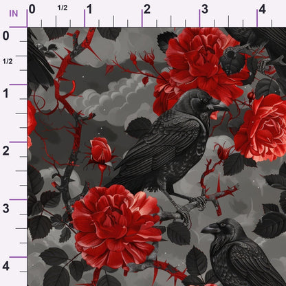 Moonlit Raven Garden Pattern 9 Minky Fabric