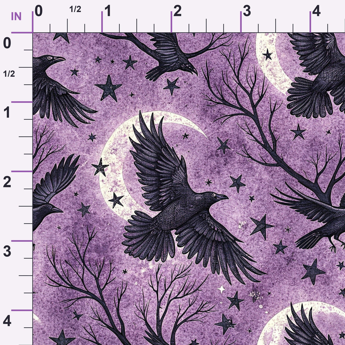 Moonlit Raven Pattern 21 Minky Fabric
