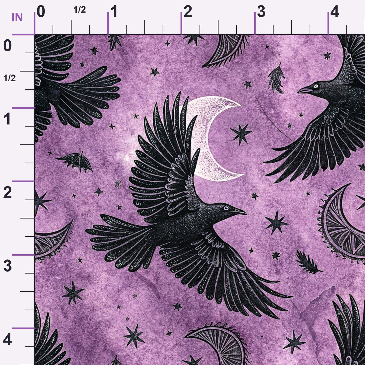 Moonlit Raven Pattern 26 Minky Fabric