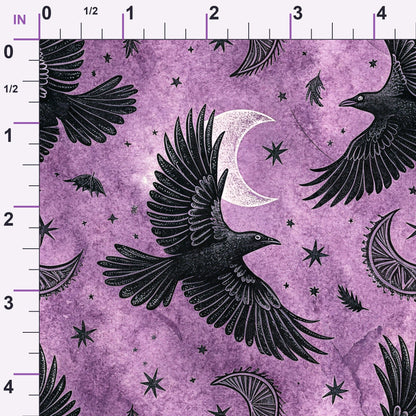 Moonlit Raven Pattern 26 Minky Fabric