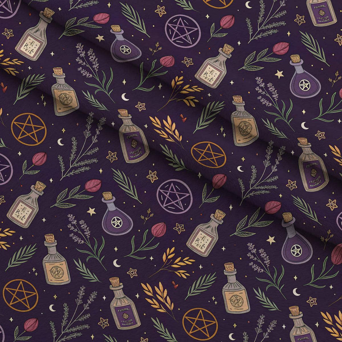 Moonlit Raven Pattern 7 Minky Fabric