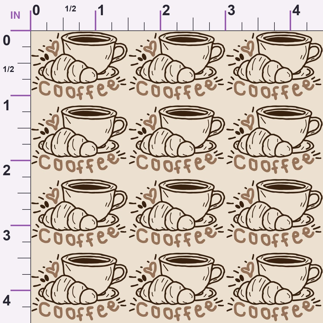 Morning Mocha Pattern 3 Minky Fabric