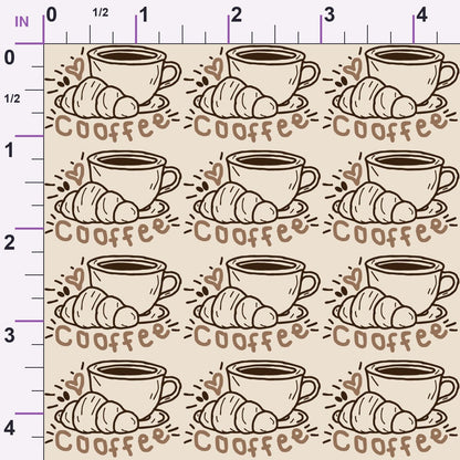 Morning Mocha Pattern 3 Minky Fabric