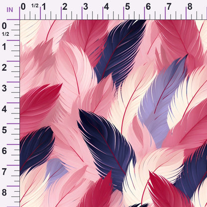 Multi Feathers Pattern 1 Minky Fabric
