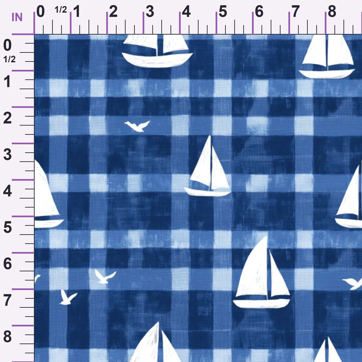 Navy Harbor Pattern 3 Minky Fabric