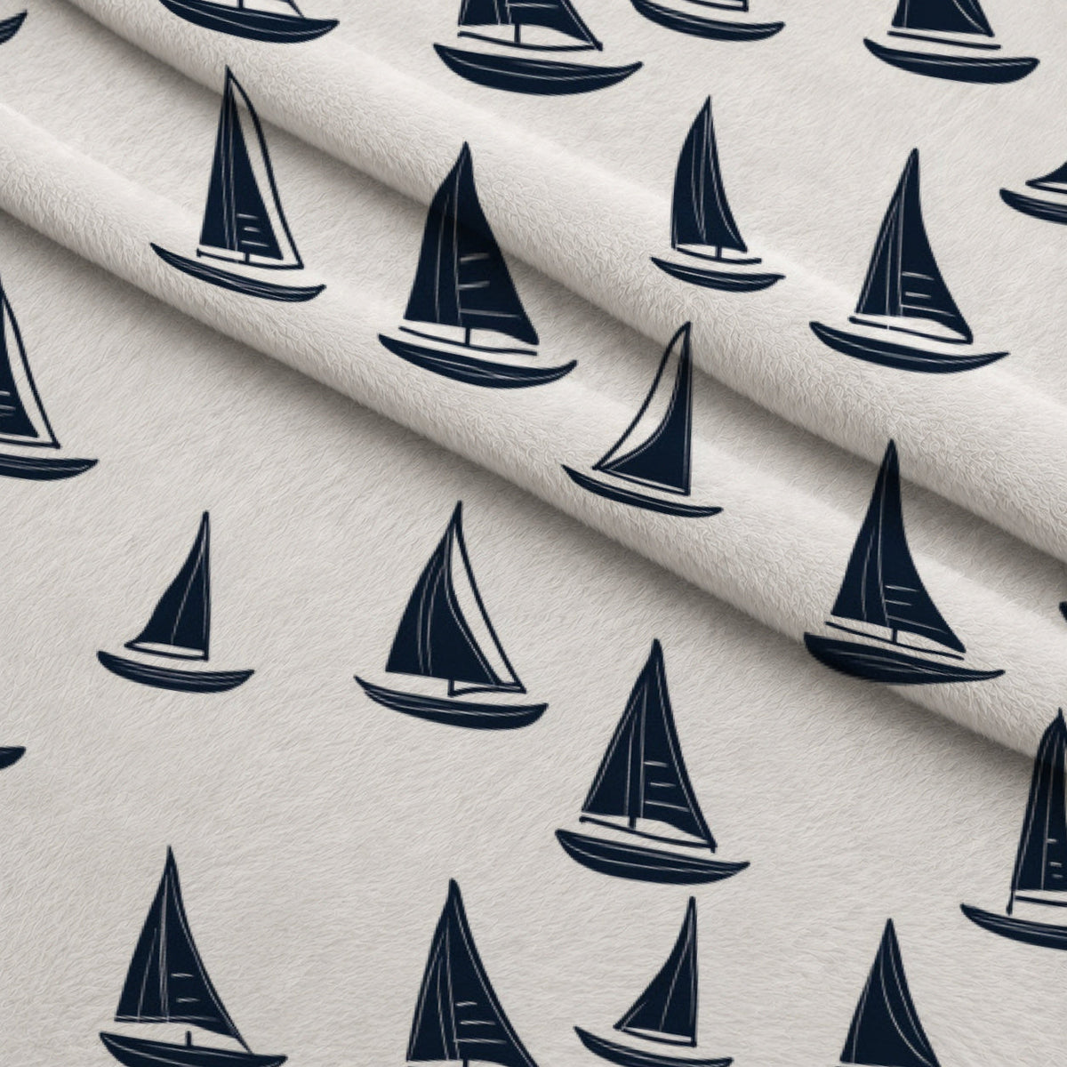 Navy Harbor Pattern 8 Minky Fabric