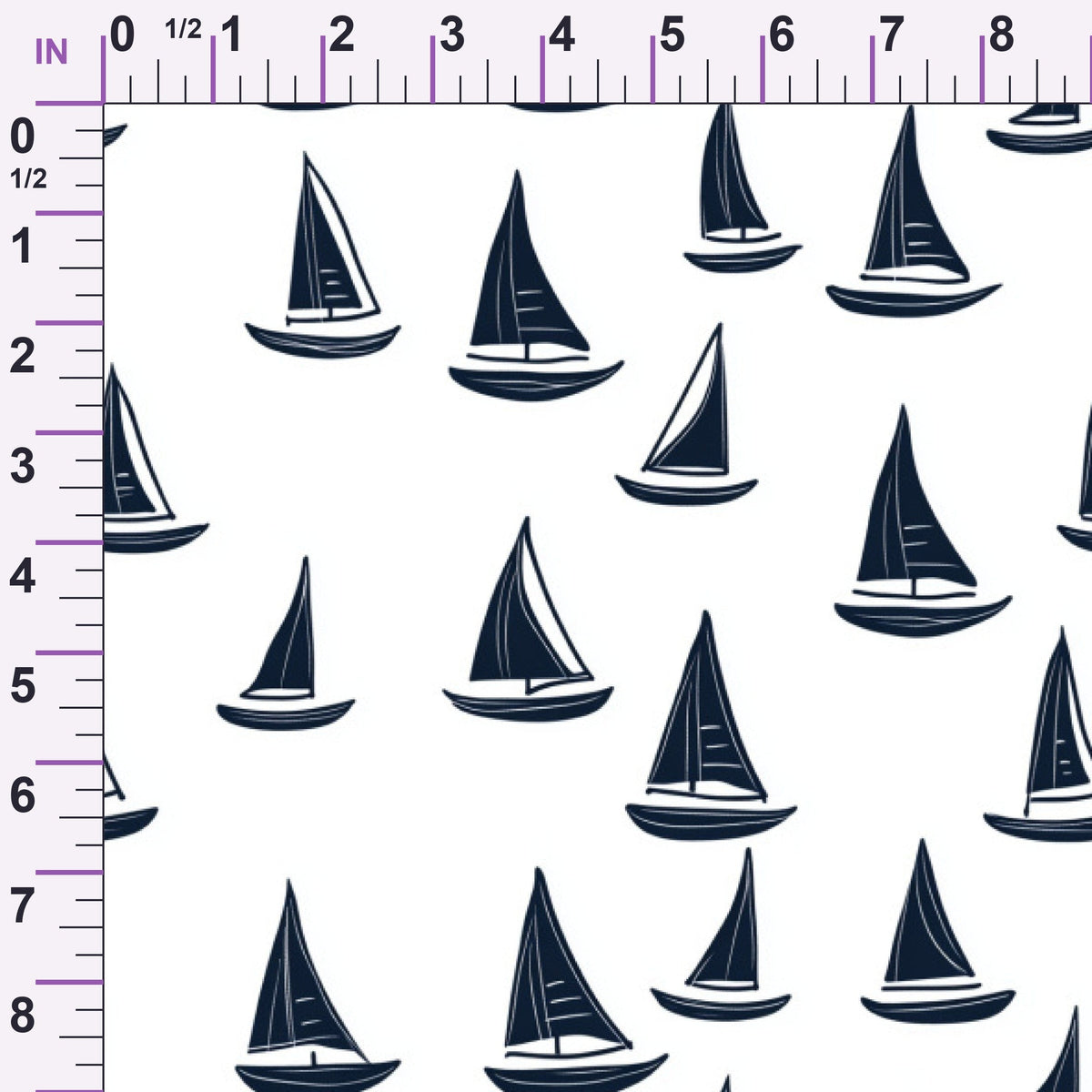 Navy Harbor Pattern 8 Minky Fabric