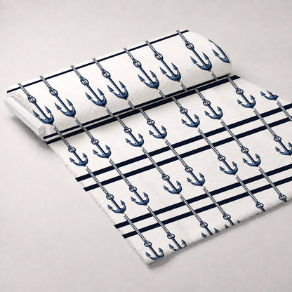 Navy Harbor Pattern 9 Minky Fabric