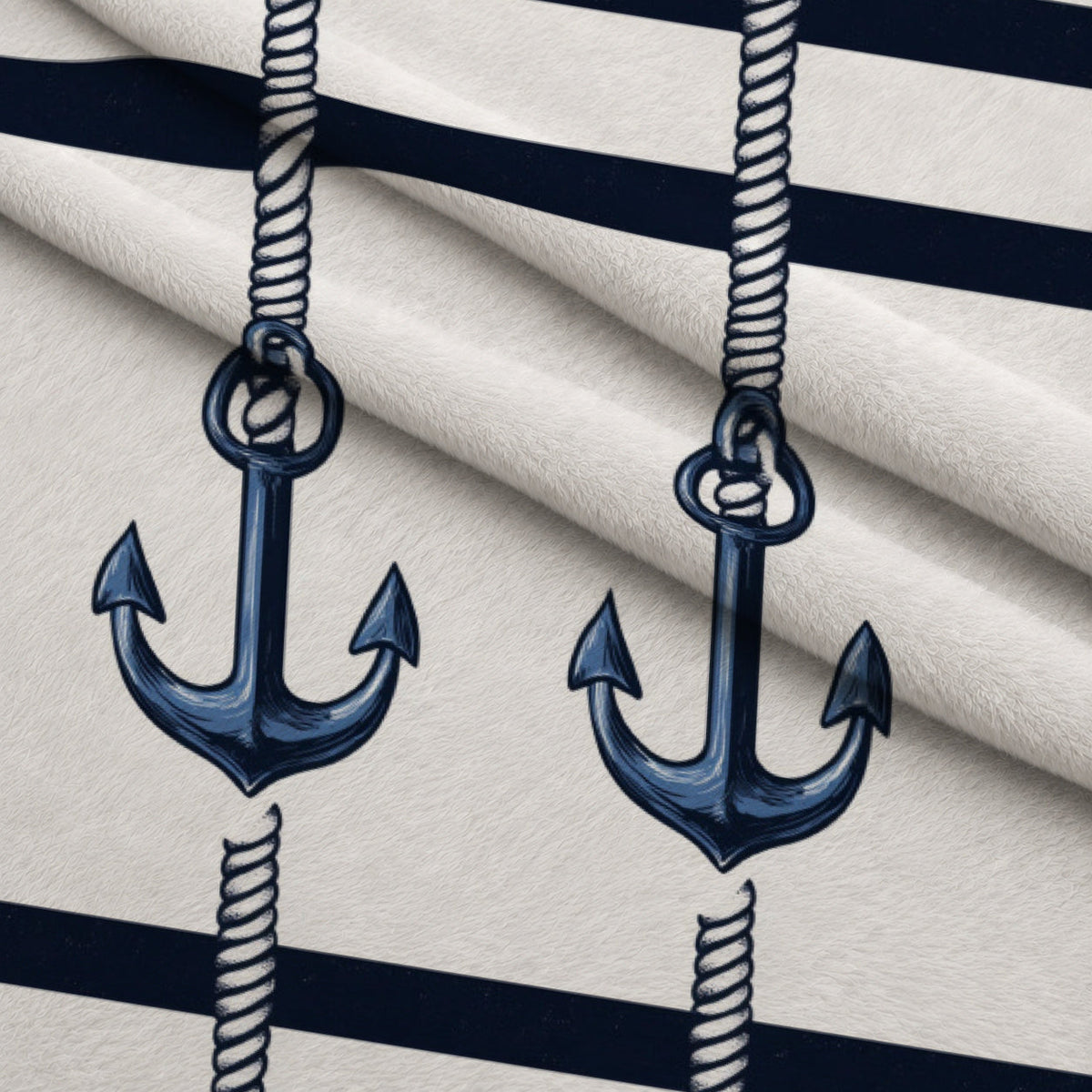 Navy Harbor Pattern 9 Minky Fabric