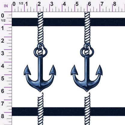 Navy Harbor Pattern 9 Minky Fabric