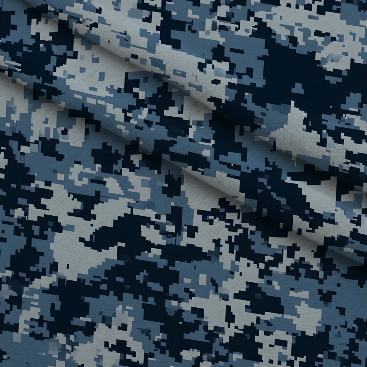 Navy Pixel Pattern 1 Minky Fabric