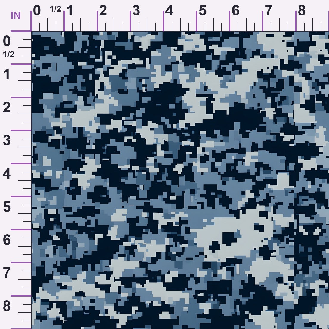 Navy Pixel Pattern 2 Minky Fabric