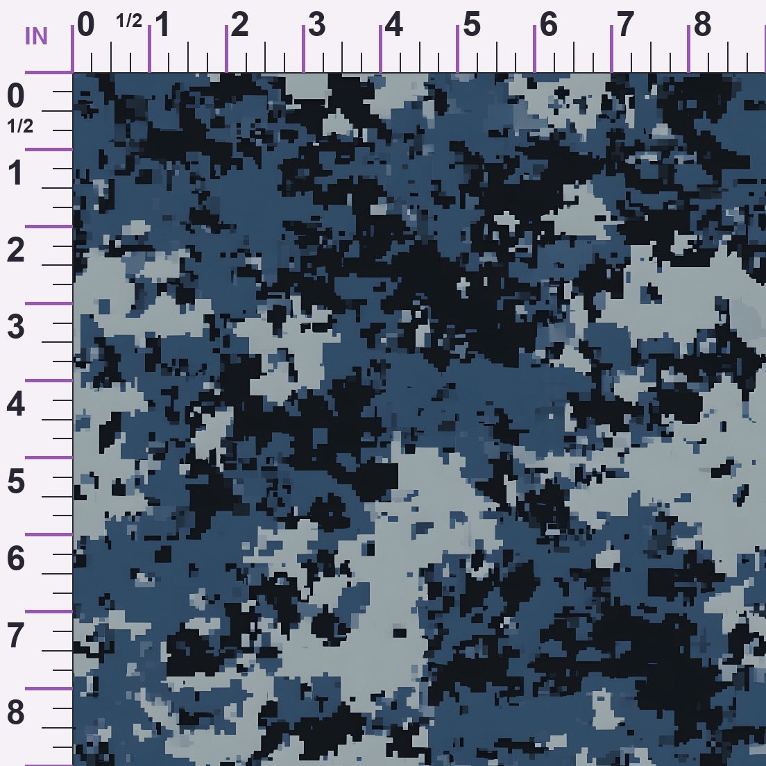 Navy Pixel Pattern 3 Minky Fabric