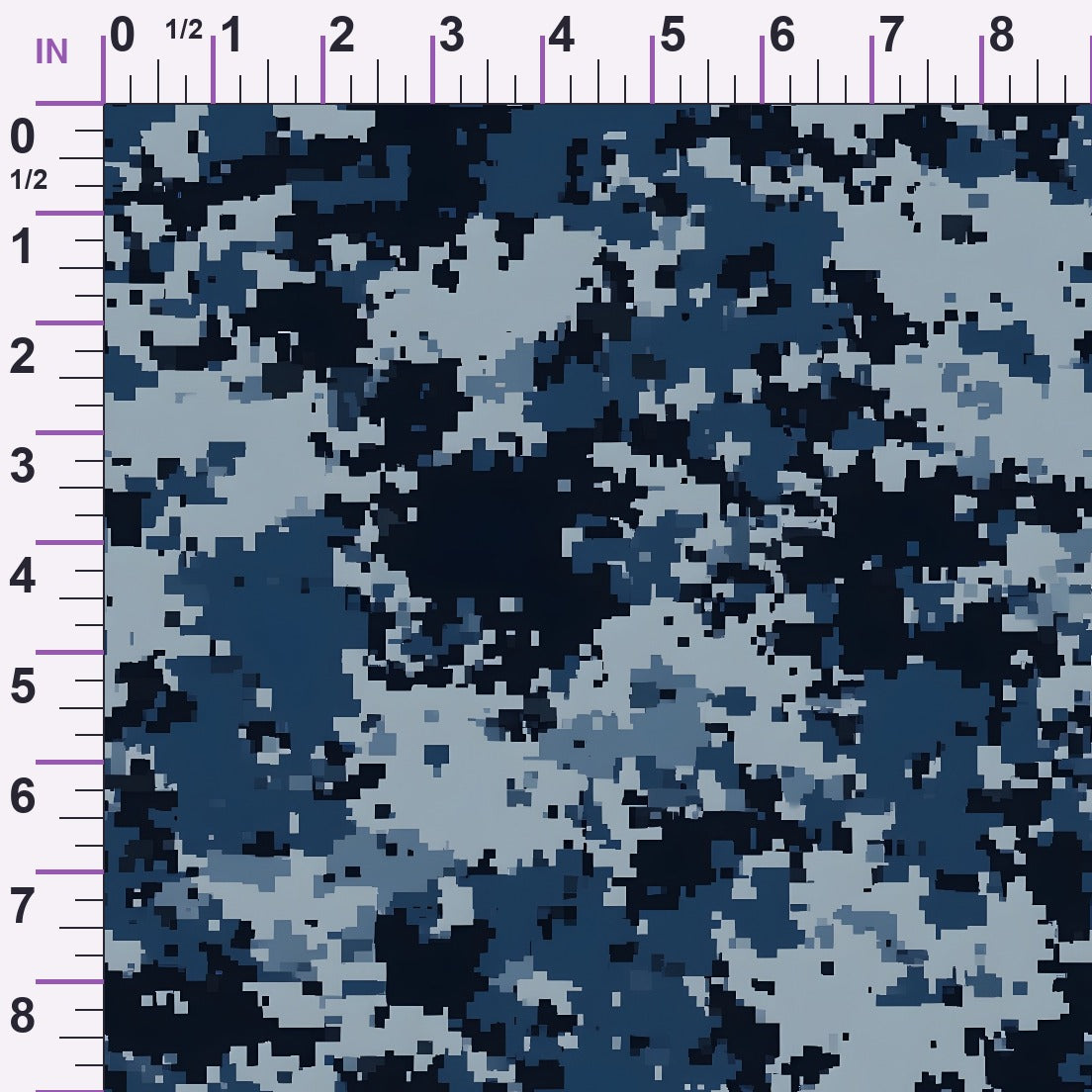 Navy Pixel Pattern 4 Minky Fabric
