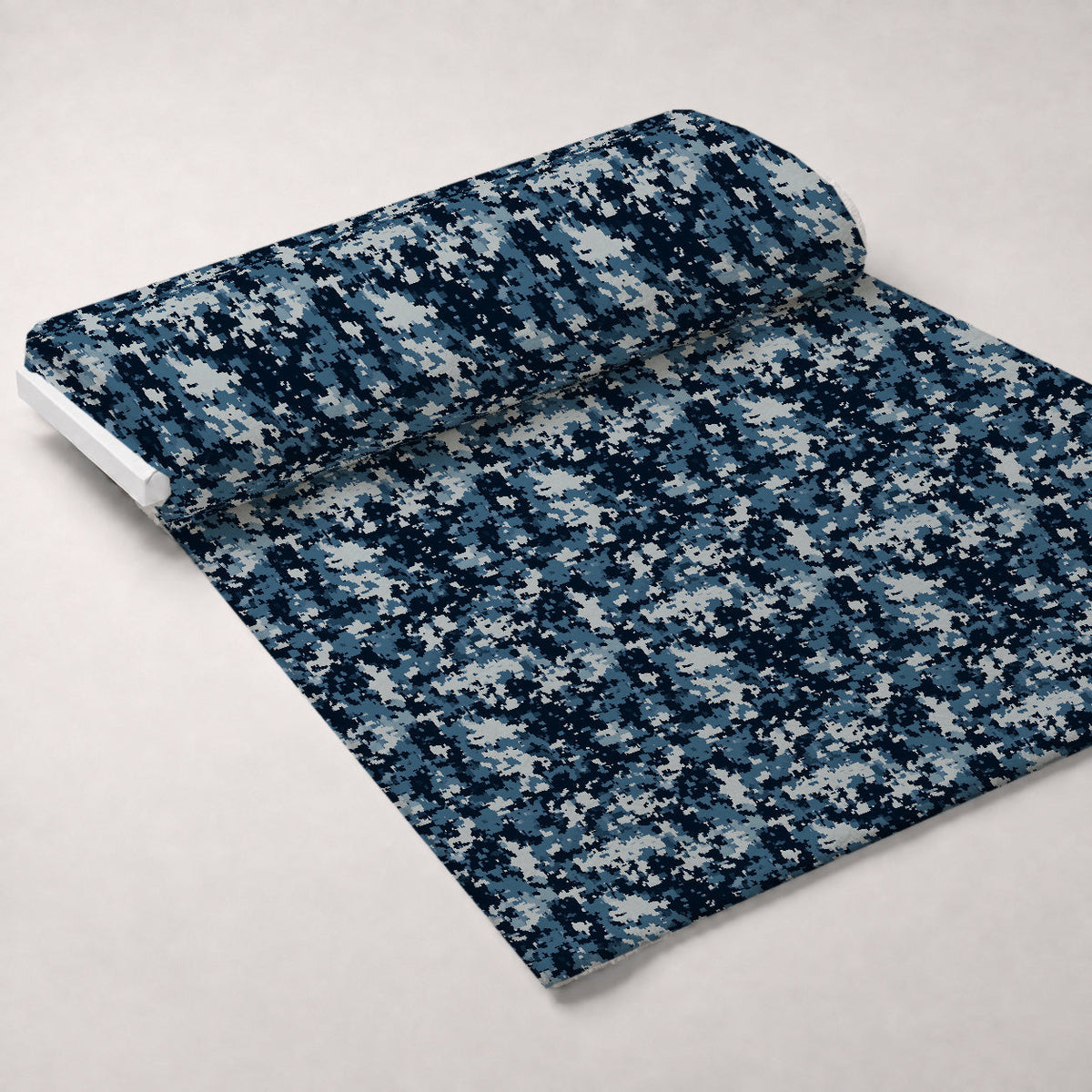Navy Pixel Pattern 5 Minky Fabric