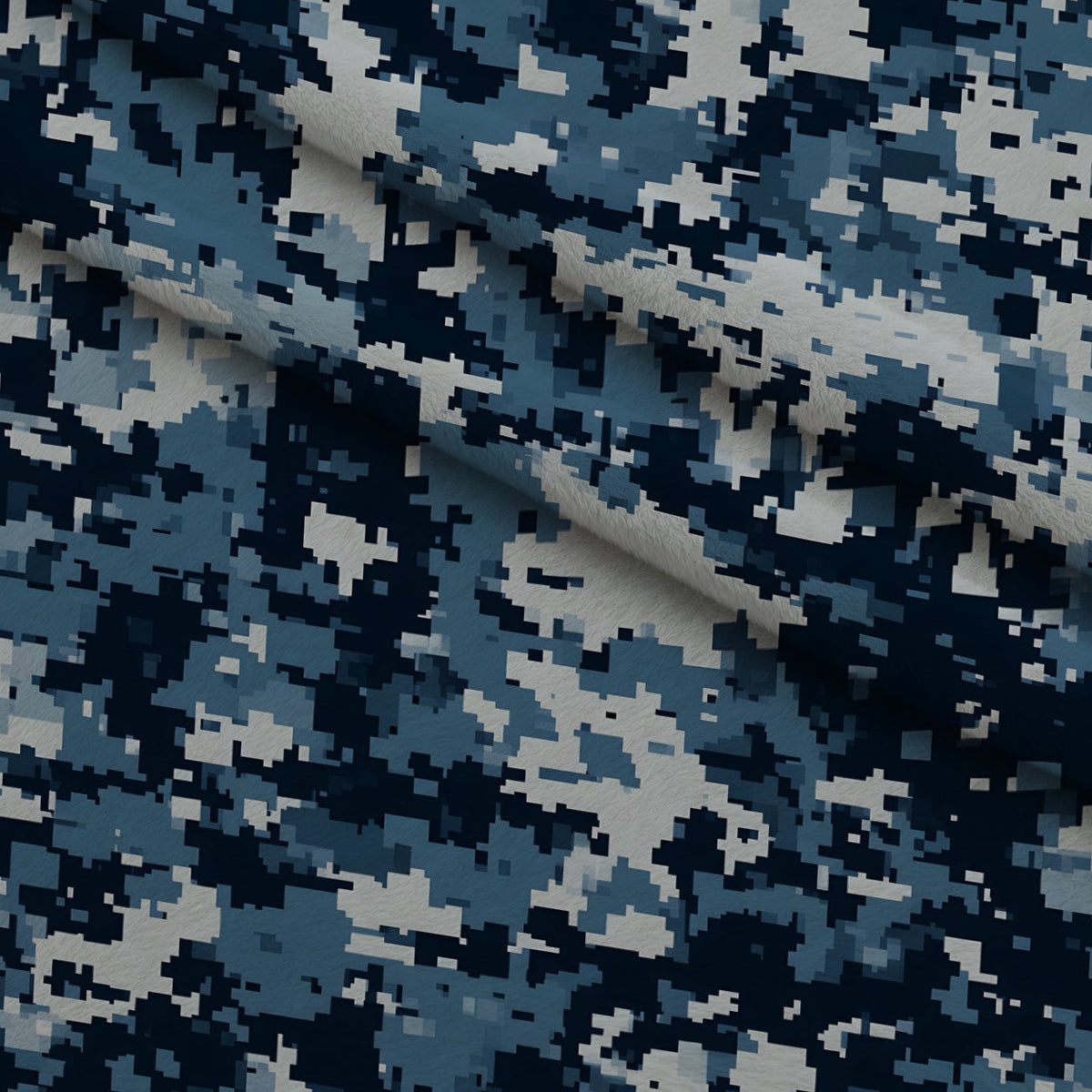 Navy Pixel Pattern 5 Minky Fabric