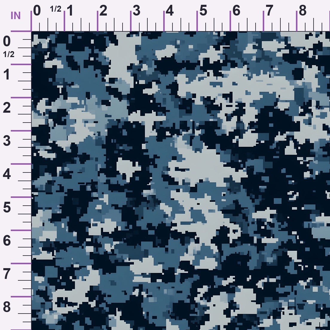 Navy Pixel Pattern 5 Minky Fabric