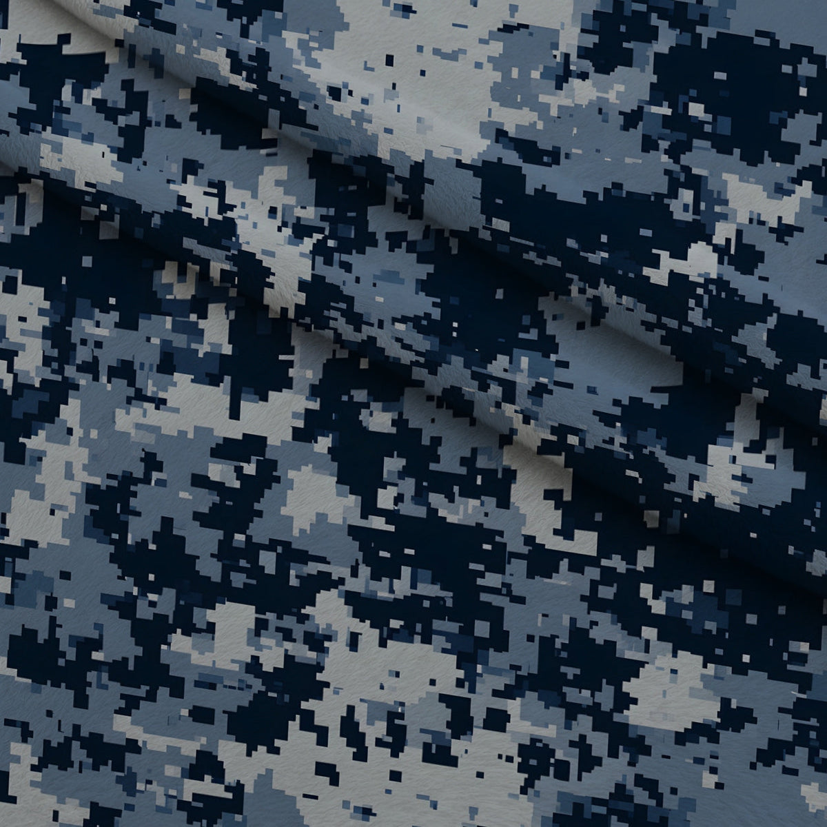 Navy Pixel Pattern 6 Minky Fabric