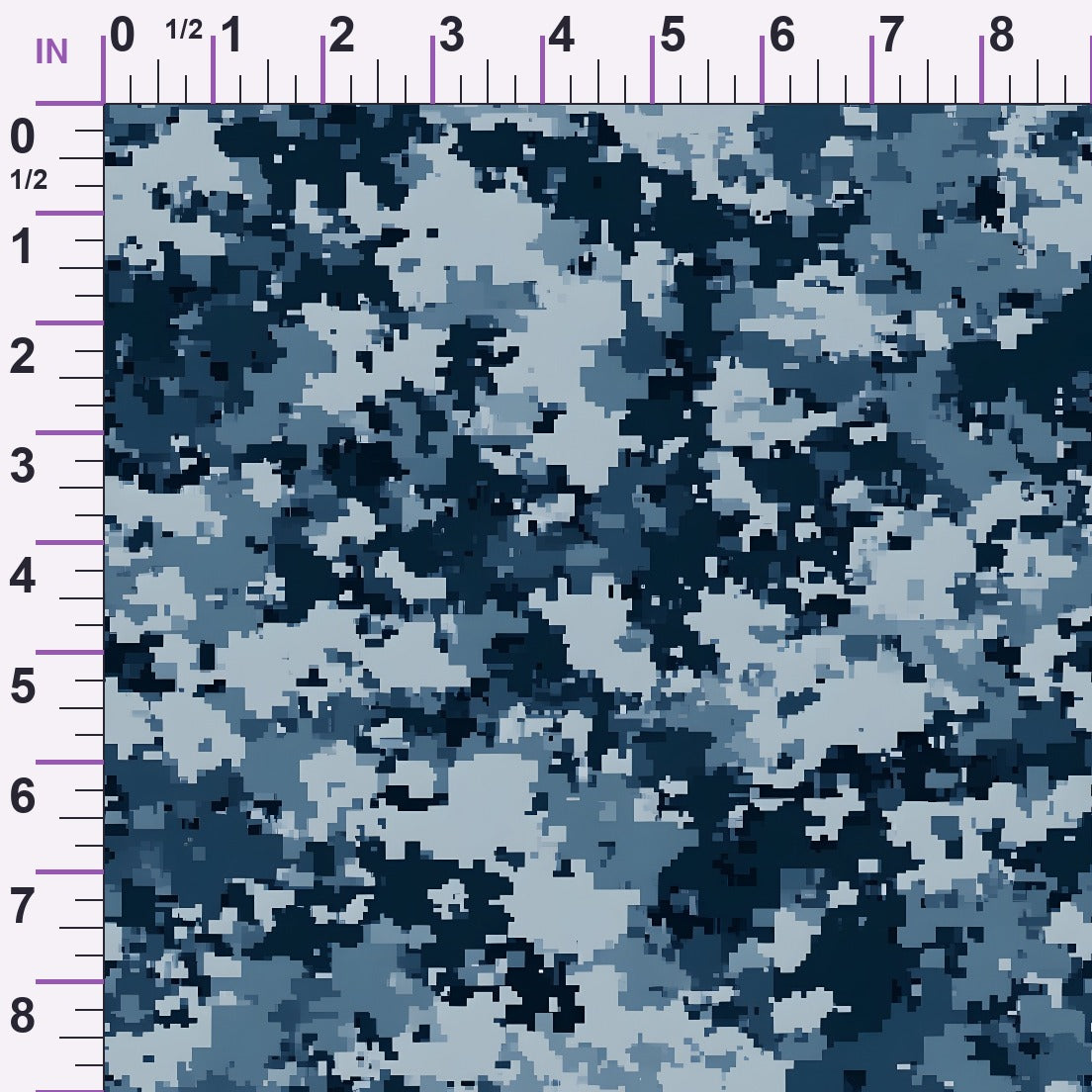 Navy Pixel Pattern 8 Minky Fabric