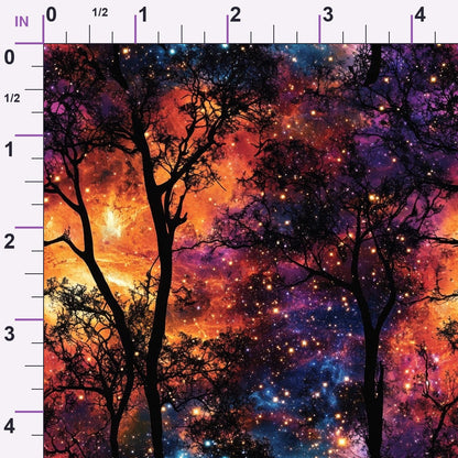 Nebula Forest Pattern 12 Minky Fabric