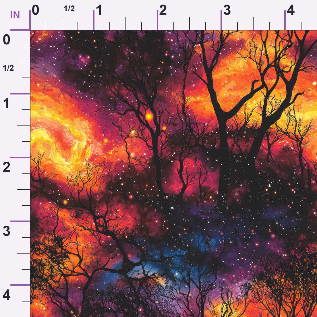 Nebula Forest Pattern 13 Minky Fabric