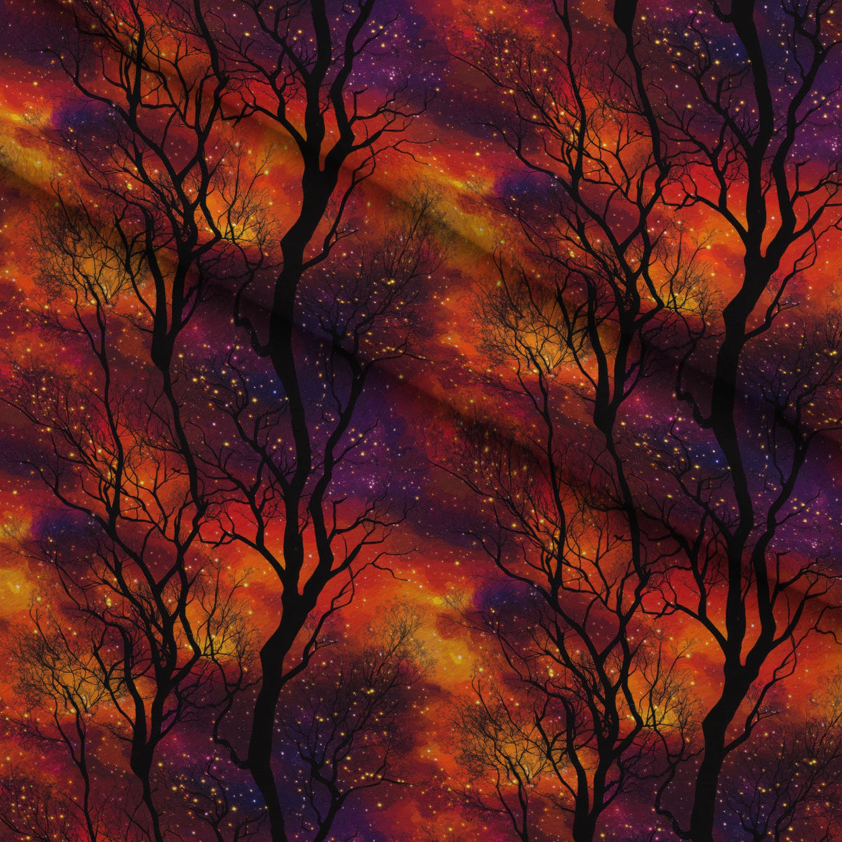 Nebula Forest Pattern 14 Minky Fabric