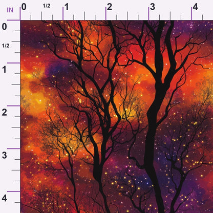 Nebula Forest Pattern 14 Minky Fabric