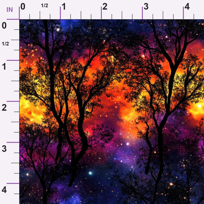 Nebula Forest Pattern 15 Minky Fabric