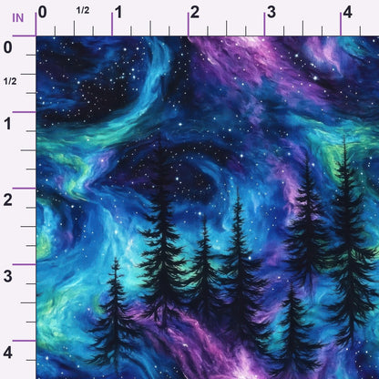 Nebula Forest Pattern 16 Minky Fabric