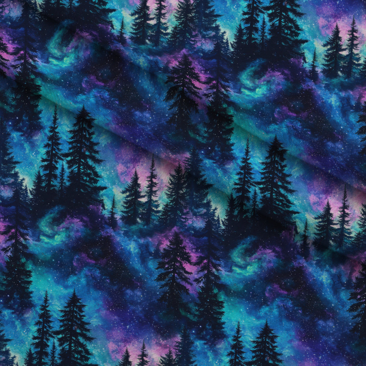 Nebula Forest Pattern 17 Minky Fabric