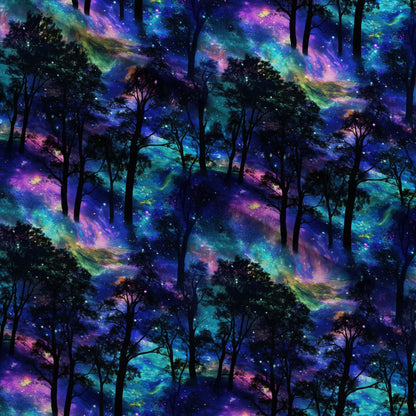 Nebula Forest Pattern 18 Minky Fabric