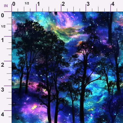 Nebula Forest Pattern 18 Minky Fabric