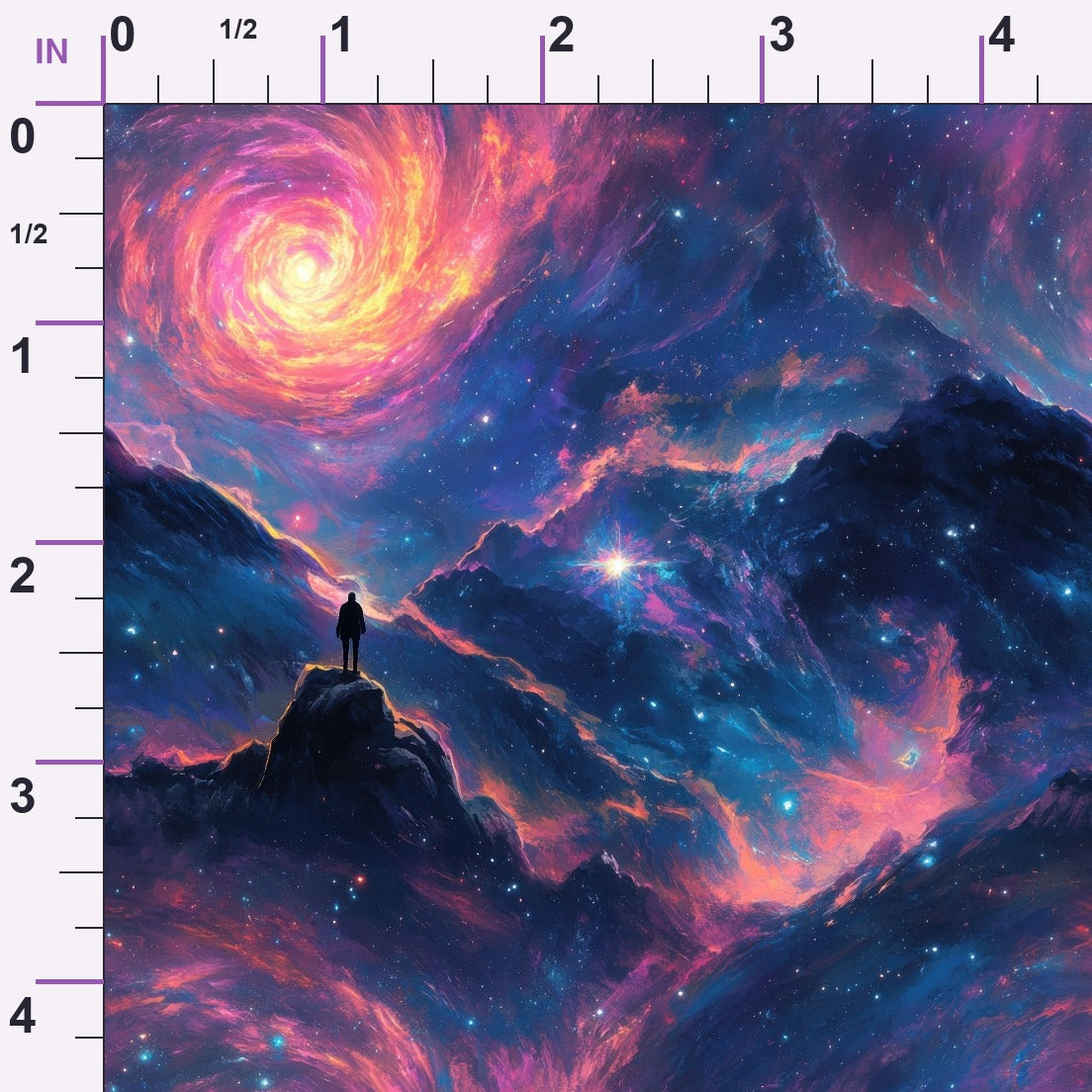 Nebula Forest Pattern 21 Minky Fabric